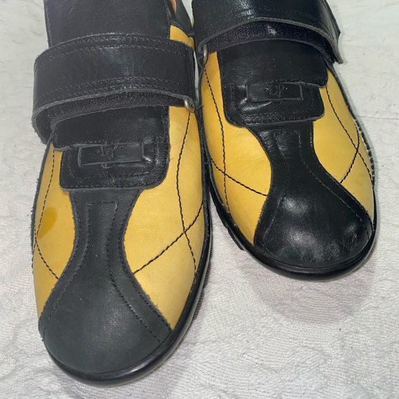 Donald J Pliner DJP LEATHER Black & Yellow Sneaker - Picture 8 of 15
